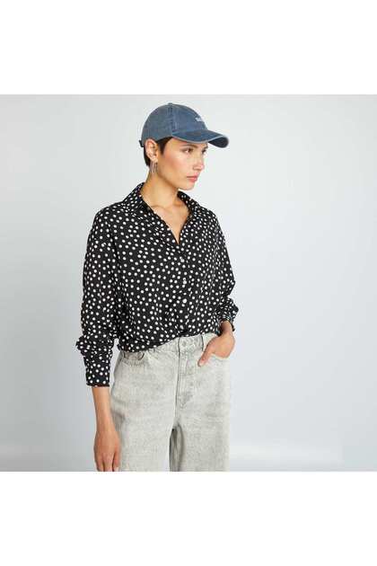 Flowing blouse BLACK