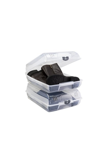 2 Pcs Clear Cover Boots and Boots Protection Box - Air Hole Shoes Storage Box