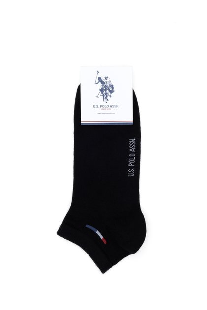 U.S. Polo Assn 2 Pcs Black Size 39-41 75 % Cotton 25 % Polyester Male Socks