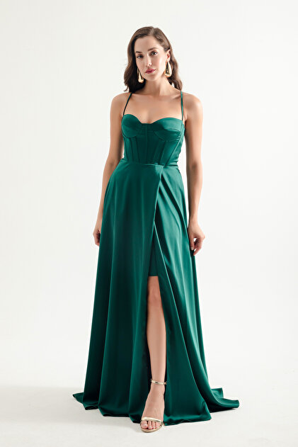 sachin and babi light blue dress Women's Satin Maxi Dress | Stylish Satin Maxi Dress main image 1