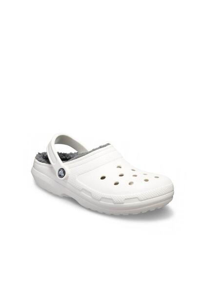 Classic Lined Clog Men's Slippers - White