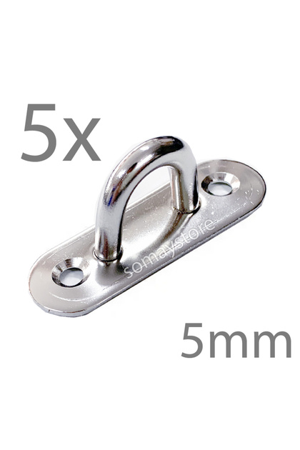 Tekne Oval Tabanlı Köprü Iki Delikli Mapa 316 Paslanmaz 5mm (5 Adet)
