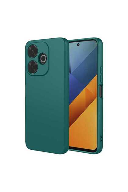 Redmi 13 4g Case Velvet Launch Soft Liquid Silicone Camera Protected Cover Green