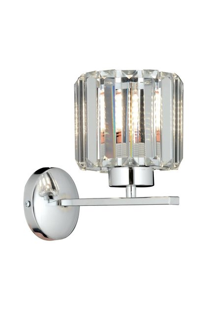 AP-65244-1K Krom Kaplama Aplik E27 Metal Kristal H: 25 cm, WxD: 20x27 cm