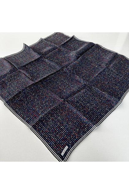 Pure Silk Navy Blue Scarf Nostalgia Series Sura Silk PKA4201