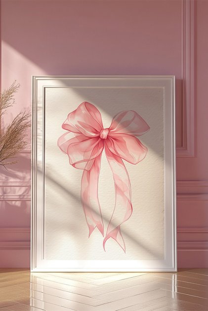Poster - Pembe Kurdele Şans Ribbon