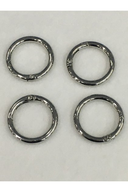 Bag Ring Round Spring Clip 2.5 Cm Set of 4