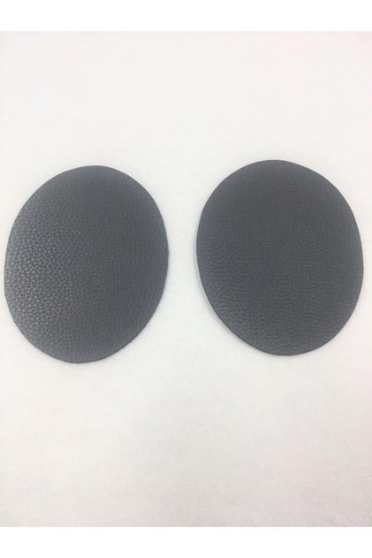 Elbow Patch Emblem Faux Leather Adhesive Gray