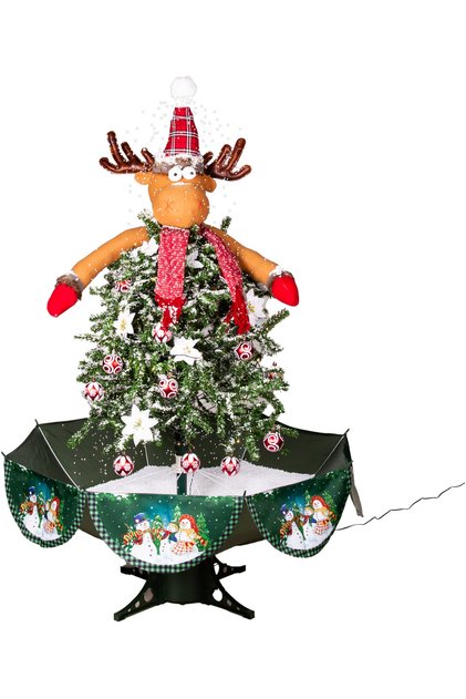 New Year's Snow Sprinkler Deer, with Lights and Music - 105X162 cm