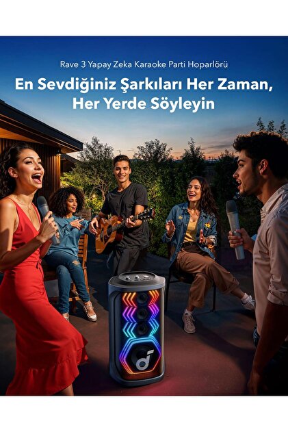 Anker Soundcore Rave 3 Party Hoparlör-a31a3 - Fiyatı, Yorumları