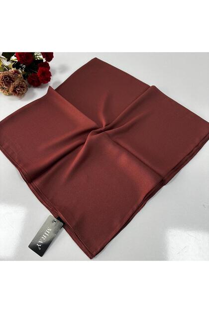 Miray Plain Crystal Crepe Scarf Dark Rose Dried Lta0605
