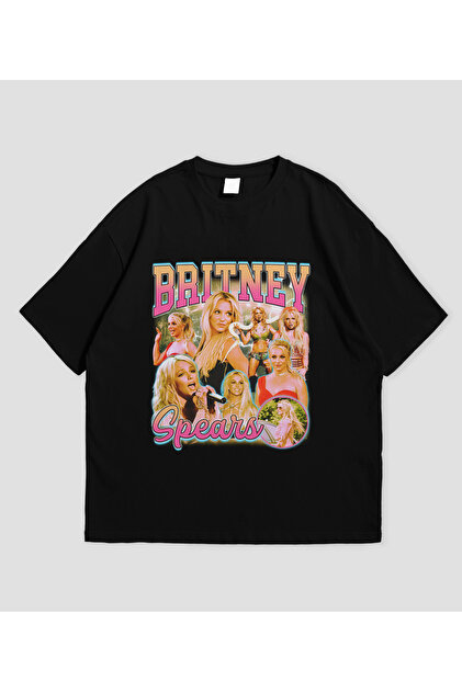 SVART WEAR Britney Spears - Retro Tasarımlı Unisex Oversize T