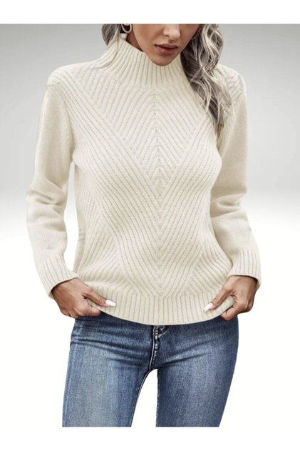 Turtleneck Running Wick Patterned Basic Women's Knitwear High-Top Sweater