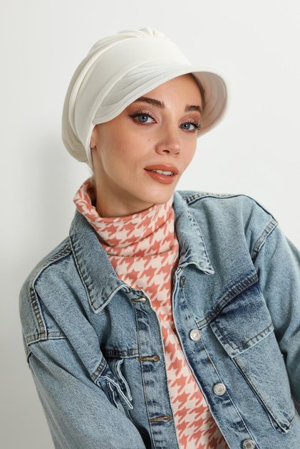Visor Hat Cap,B-73Rb,White