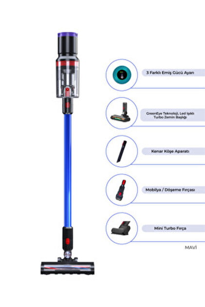 Lorenzo VC4290 Kablosuz Şarjlı Süpürge 380W - Ayaklı Ünite dahil