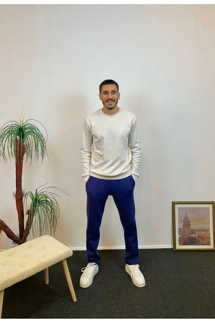Ανδρικό παντελόνι φλις εσωτερικά με 3 κλωστές SPR24EA95