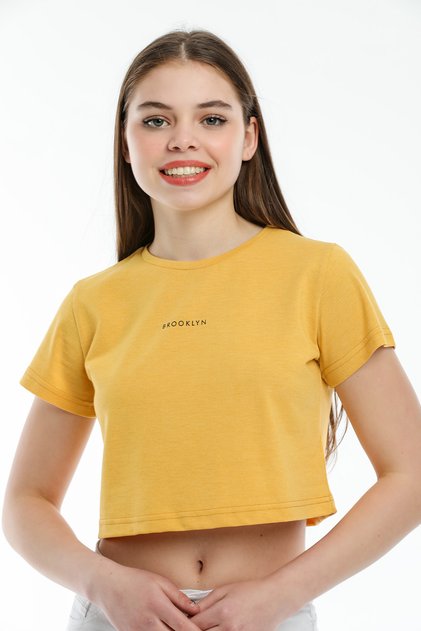 Superlife ženska okrugla kragna Slim fit Brookyn Štampano majica SPR21Y14