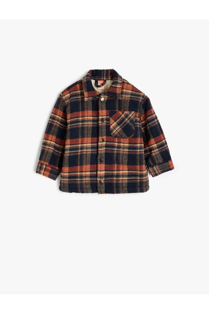 Cămașă de lumberjack cu mânecă lungă și buzunar