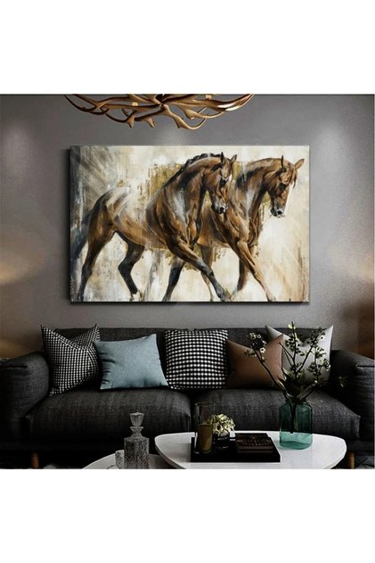 Abstract Horse Oil Paintings Look Canvas Art