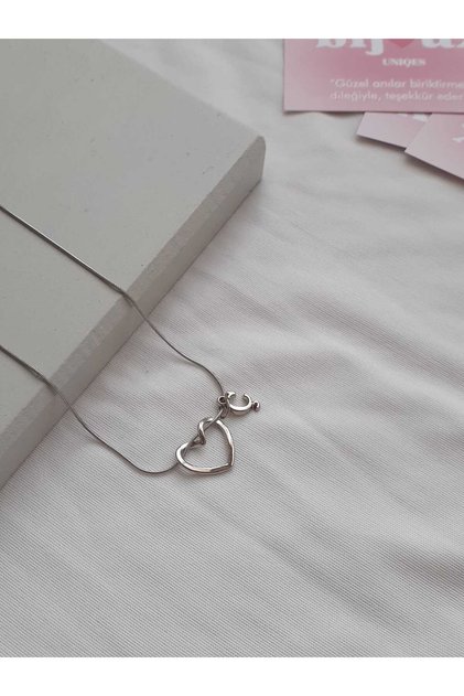 Heart Letter C Steel Necklace