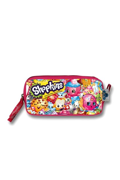 حقيبة أقلام رصاص وردية مطبوعة من Shopkins 1986 /