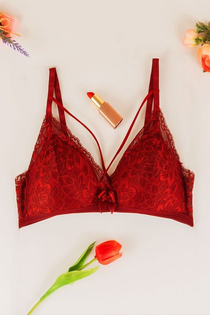 New Season 1210 Red Cross Padded Bralette