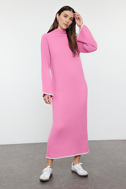 chinese dress ladies PRETTYGARDEN Women's Fall Fashion Long Sleeve Maxi Dress Ribbed Knit B