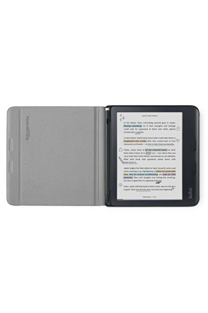 Kobo Libra Colour Orijinal Notebook SleepCover Kılıf Siyah