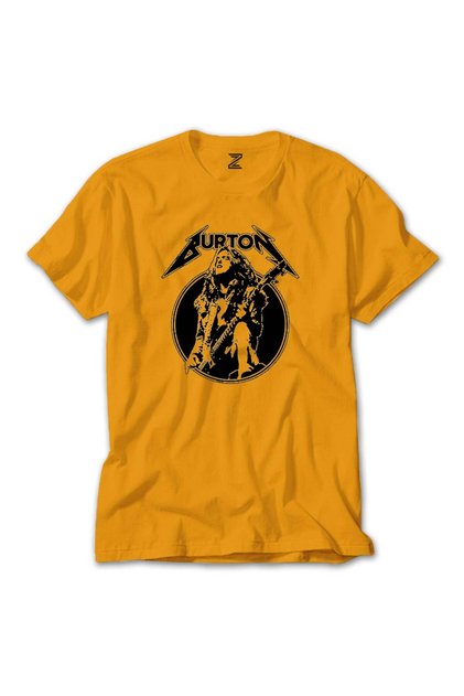 Metallica Cliff Burton žuta majica sa gitarom