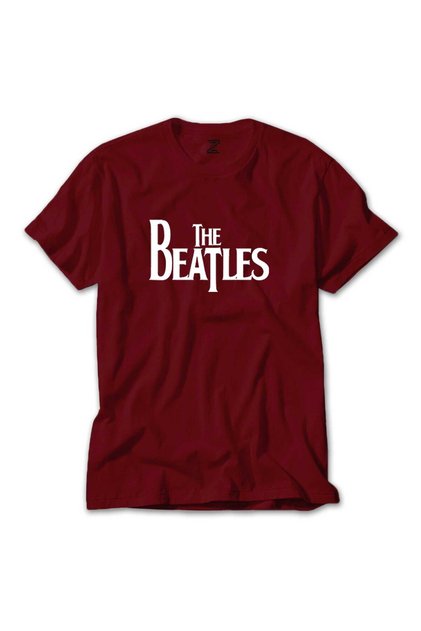 The Beatles Logo Red T-Shirt