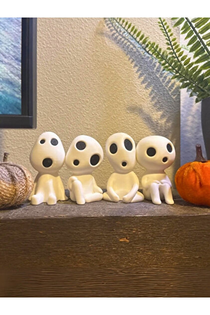 Piyo Design Prenses Mononoke Kodama Figür Seti (4 Adet, 5-6 cm