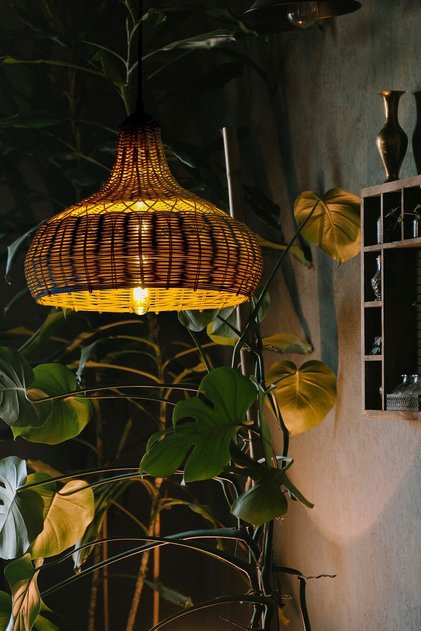 Bambu Sarkıt Avize Rattan Sarkıt: Cloud 40cm