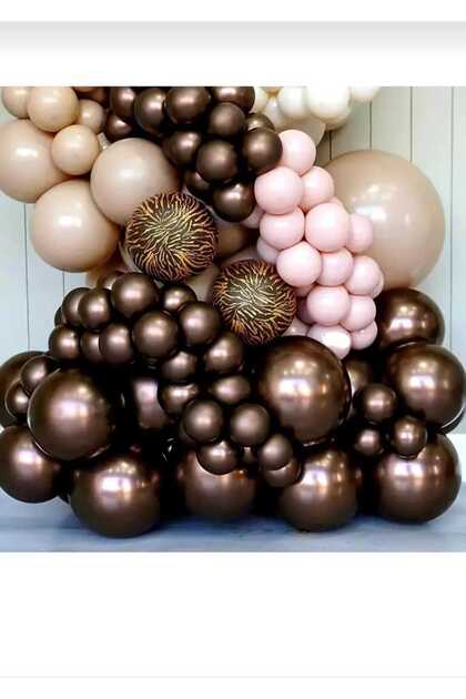 Krom Balon 12' Çikolata Kahve (10'lu Paket)