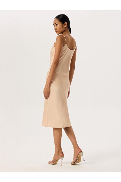 knee length dresses for ladies Michael Stars Randi V-Neck Midi in Cement main image 1