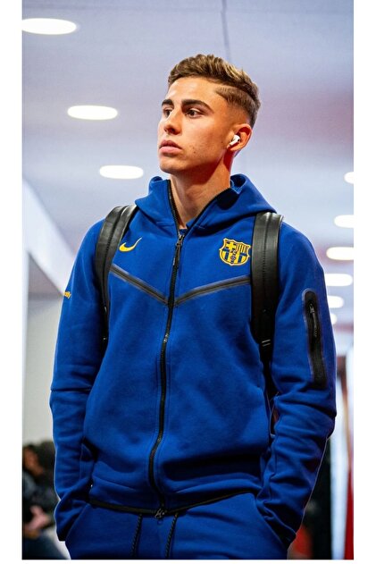 Nike FC Barcelona NSW Tech Fleece Hoodie Fz Wr Erkek Sweatshirt