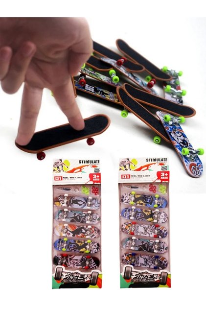 5 Pack Finger Skateboards High Quality Skate Board Replacement Finger Skateboard with Screwdriver with Wheels