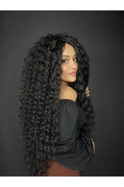 Afro Peruk Su dalgalı Modeli.Tepe kısmı her yöne ayrılır El yapımıdır.Sister Afro Suzan