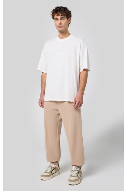 Script Shop Elastic Cuff Pants Brown Men's Sweatpants-220316-Ms079
