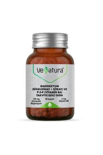 Magnezyum Bisglisinat + Sitrat Ve P-5-P Vitamin B6 Kapsül 60 lı