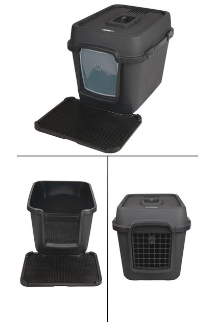 Alfa XXL 3 Fonksiyonlu Ultra Lüx Kapalı Kedi Tuvaleti ve Kedi , Köpek Taşıma Çantası 67 x 52 x 51 Cm