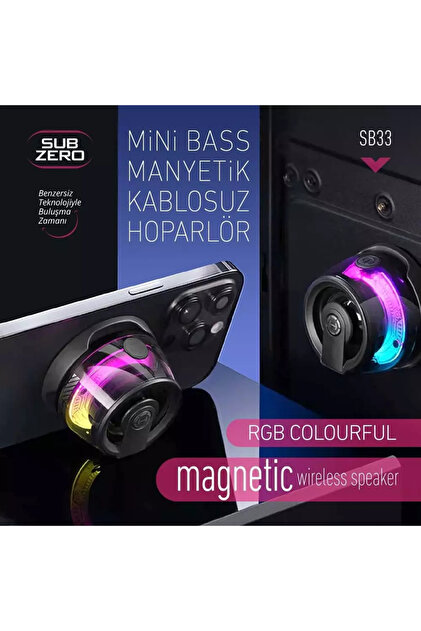 Subzero Sb33 Taşınabilir Gaming Rgb Magnetic Bluetooth Müzik