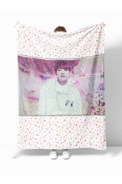 بطانية تلفزيون من الصوف المطبوع من Kim Taehyung