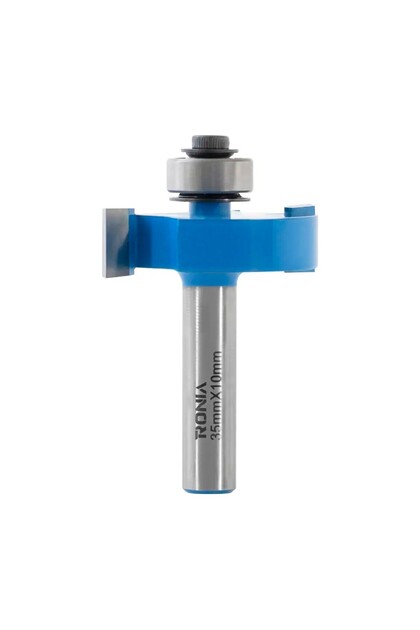 Ronia Ahşap Freze Bıçağı 11b-35010008 Rulmanlı Cam Yeri Açma Iki Kanatlı Freze Ucu Sap 8 Mm