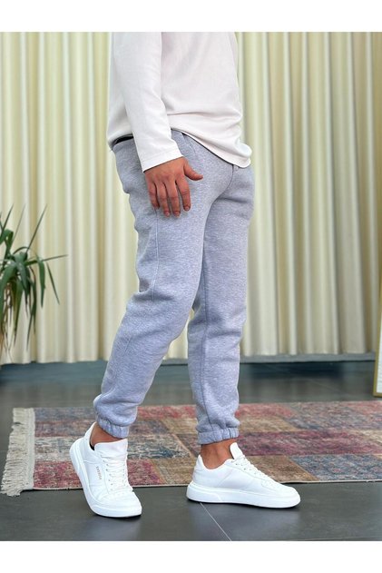 Men's Three Thread Raised Sweatpants with Elastic Legs