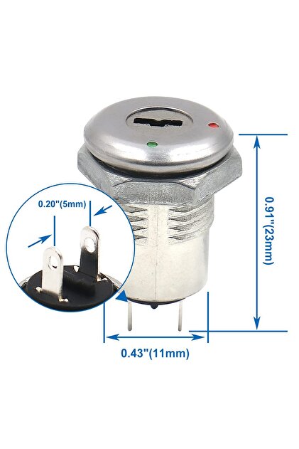 Arduino 12mm Elektronik Anahtarlı Aç Kapa Kilidi - 1/2' Key Switch
