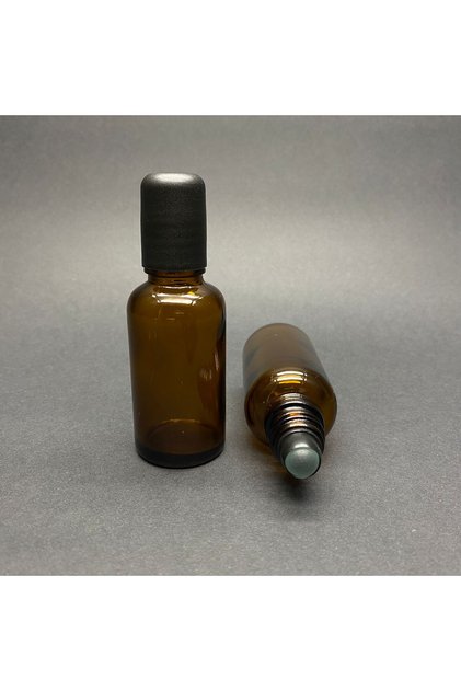 3 Adet Çok Amaçlı 30 cc Amber BOŞ Roll On Parfüm Yağ Şişesi Boş Cam Bilyeli 3x30 cc