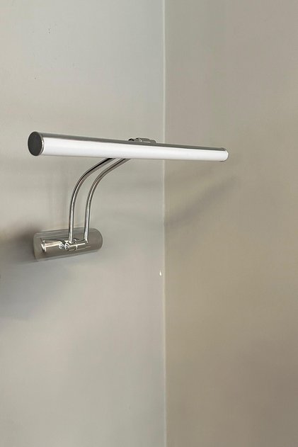 Frame Krom Led Tekli Aplik Salon Mutfak Cafe Butik Lamba Aydınlatma