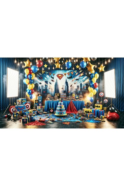 Colorful Balloons and Birthday Cake Themed 200x150cm Photography Backdrop