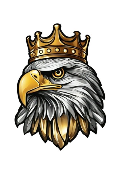 King Eagle Sticker Car, Motorcycle, Helmet, Laptop, Glass Sticker 13X11 cm