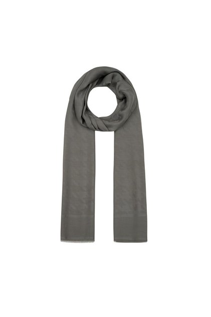 Houndstooth Monogram Shawl - Smoke